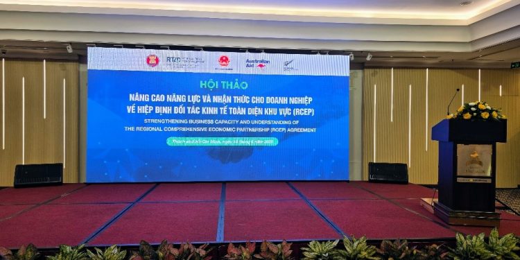 HỘI THẢO NÂNG CAO NĂNG LỰC VÀ NHẬN THỨC CHO DOANH NGHIỆP VỀ HIỆP ĐỊNH ĐỐI TÁC KINH TẾ TOÀN DIỆN KHU VỰC (RCEP)