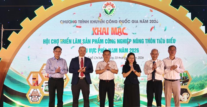 Khai mạc Hội chợ triển lãm sản phẩm công nghiệp nông thôn tiêu biểu Khu vực phía Nam 2026